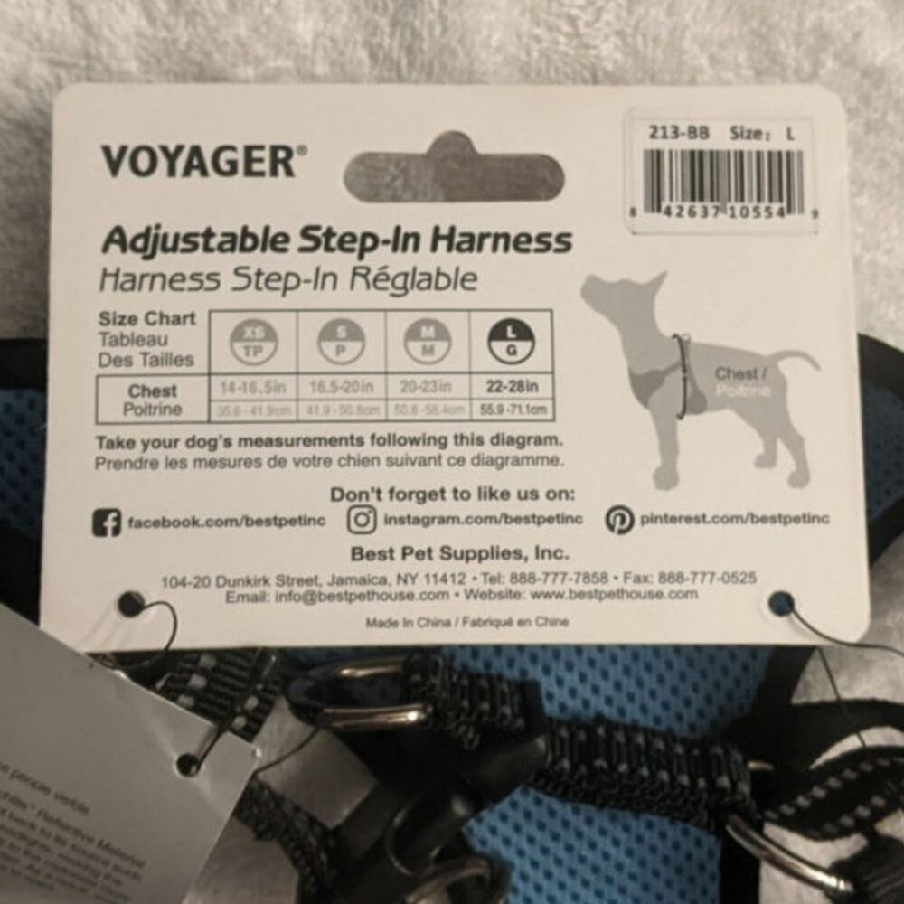 Voyager Step In Harness Blue NWT Large - Picture 5 of 7